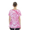 Pink Marble Painting Texture Pattern Skirt Hem Sports Top View2