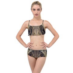 Fractal Art Graphic Design Image Layered Top Bikini Set by Sapixe