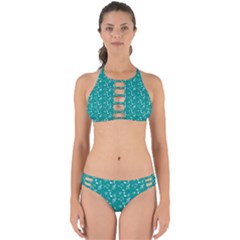 Teal Music Perfectly Cut Out Bikini Set by snowwhitegirl