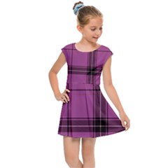 Violet Plaid Kids Cap Sleeve Dress by snowwhitegirl