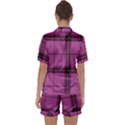 Violet Plaid Satin Short Sleeve Pyjamas Set View2