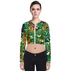 Tropical Pelican Tiger Jungle Zip Up Bomber Jacket by snowwhitegirl