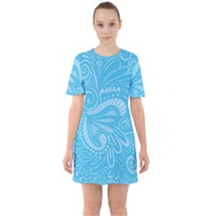 Pop Sky Sixties Short Sleeve Mini Dress by ArtByAmyMinori