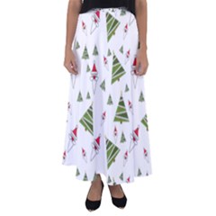 Christmas Santa Claus Decoration Flared Maxi Skirt by Nexatart