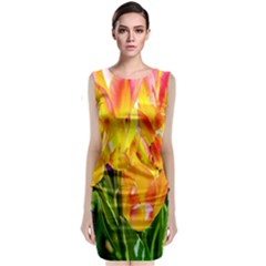 Festival Of Tulip Flowers Classic Sleeveless Midi Dress by FunnyCow