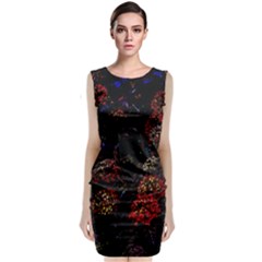 Floral Fireworks Classic Sleeveless Midi Dress by FunnyCow