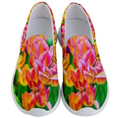 Blushing Tulip Flowers Men s Lightweight Slip Ons by FunnyCow