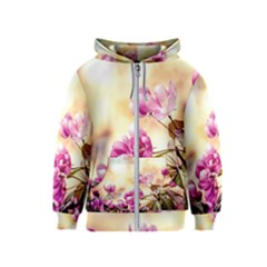 Paradise Apple Blossoms Kids  Zipper Hoodie by FunnyCow