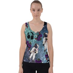 Astronaut Space Galaxy Velvet Tank Top by snowwhitegirl