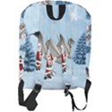 Santa Claus With Cute Pegasus In A Winter Landscape Full Print Backpack View2