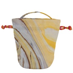 Yellow Jungle Drawstring Bucket Bag by WILLBIRDWELL