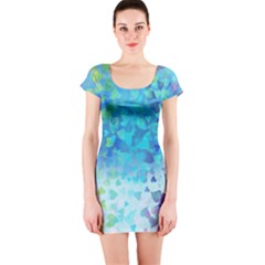 Hearts Colors Short Sleeve Bodycon Dress by LoolyElzayat