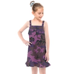 Camouflage Violet Kids  Overall Dress by snowwhitegirl