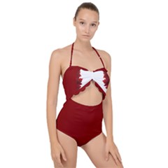 Canada Maple Leaf Scallop Top Cut Out Swimsuit by CanadaSouvenirs