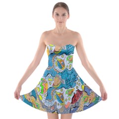 Angel Mermaids Strapless Bra Top Dress by chellerayartisans