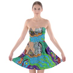 Pyramid Angel Strapless Bra Top Dress by chellerayartisans