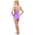 Victorian Violet Cross Front Low Back Swimsuit View2