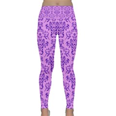 Victorian Violet Lightweight Velour Classic Yoga Leggings by snowwhitegirl