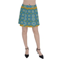 Green Blue Shapes                                            Panel Skirt