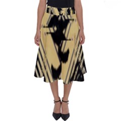 Creative Peach Design By Flipstylez Designs Perfect Length Midi Skirt by flipstylezfashionsLLC