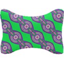 Purple chains on a green background                                               Seat Head Rest Cushion View1