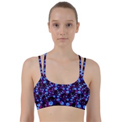 Purple Blue  Roses Line Them Up Sports Bra by snowwhitegirl