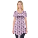 Pink Deer Pattern Short Sleeve Tunic  View1