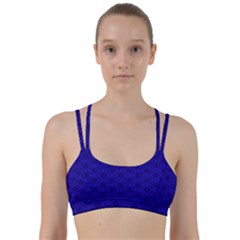 Victorian Paisley Royal Blue Pattern Line Them Up Sports Bra by snowwhitegirl