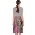 Pink Leaves Midi Beach Skirt View2