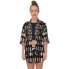 Candy Popsicles Black Open Front Chiffon Kimono by snowwhitegirl