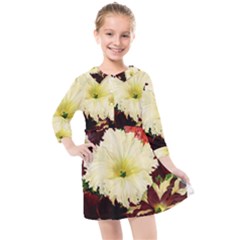 Flowers 1776585 1920 Kids  Quarter Sleeve Shirt Dress by vintage2030