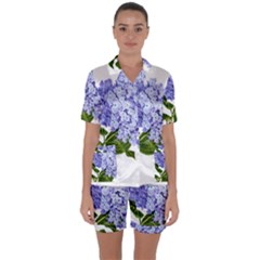 Flower 1775377 1280 Satin Short Sleeve Pyjamas Set by vintage2030