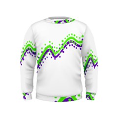 Wavy Line Design Kids  Sweatshirt by dflcprints