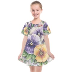 Lowers Pansy Kids  Smock Dress by vintage2030