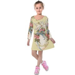 Easter 1225798 1280 Kids  Long Sleeve Velvet Dress by vintage2030