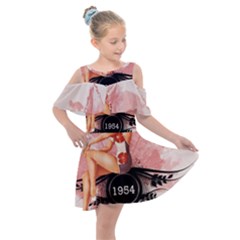 Retro 1112778 1920 Kids  Shoulder Cutout Chiffon Dress by vintage2030