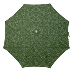 Damask Green Straight Umbrellas by vintage2030