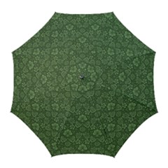 Damask Green Golf Umbrellas by vintage2030