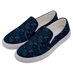 Retro Space Pattern Men s Canvas Slip Ons by JadehawksAnD