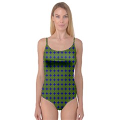 Mod Circles Green Blue Camisole Leotard  by BrightVibesDesign