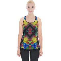 Kaleidoscope Art Pattern Ornament Piece Up Tank Top by Simbadda