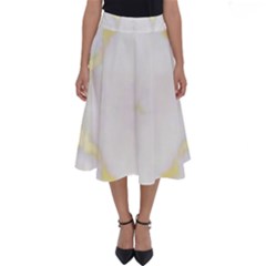 White Marble Pattern By Flipstylez Designs Perfect Length Midi Skirt by flipstylezfashionsLLC