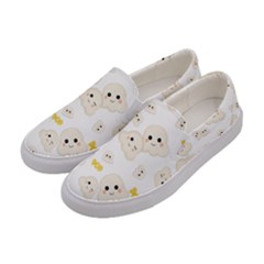 Cute Kawaii Popcorn Pattern Women s Canvas Slip Ons by Valentinaart