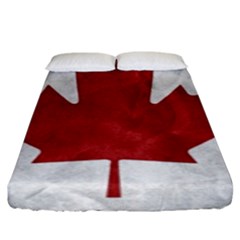 Canada Grunge Flag Fitted Sheet (king Size) by Valentinaart