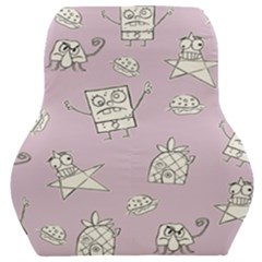 Doodle Bob Pattern Car Seat Back Cushion  by Valentinaart