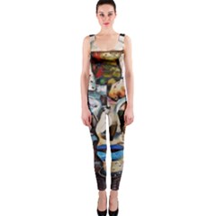 Robot Cyborg Cyberpunk Automation One Piece Catsuit by Simbadda