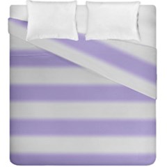 Bold Stripes Soft Purple Pattern Duvet Cover Double Side (king Size) by BrightVibesDesign