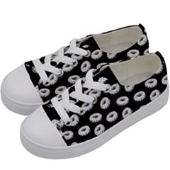 Donuts Pattern Kids  Low Top Canvas Sneakers by Valentinaart