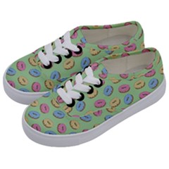 Donuts Pattern Kids  Classic Low Top Sneakers by Valentinaart