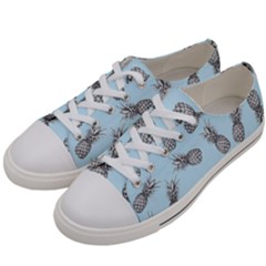 Pineapple Pattern Women s Low Top Canvas Sneakers by Valentinaart